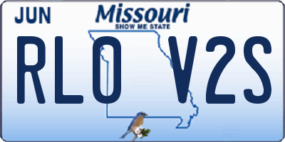 MO license plate RL0V2S
