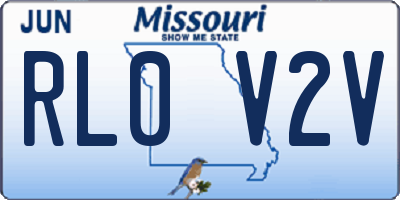MO license plate RL0V2V