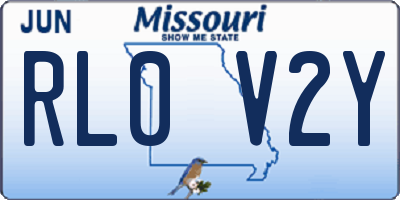 MO license plate RL0V2Y