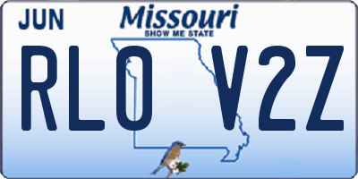 MO license plate RL0V2Z