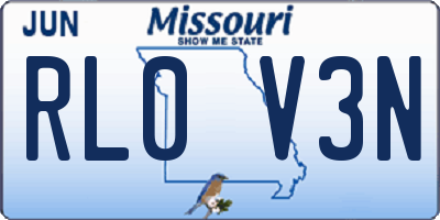 MO license plate RL0V3N