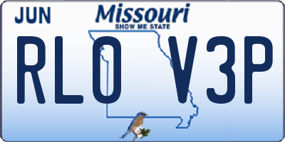 MO license plate RL0V3P