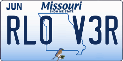 MO license plate RL0V3R