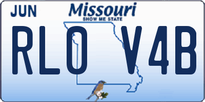 MO license plate RL0V4B