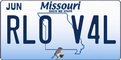 MO license plate RL0V4L