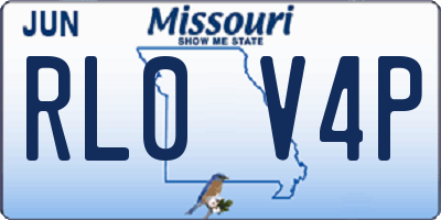 MO license plate RL0V4P