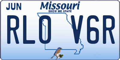 MO license plate RL0V6R