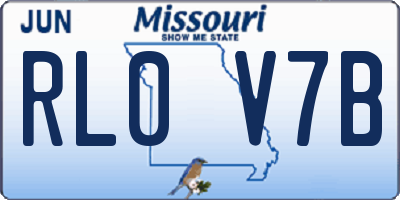 MO license plate RL0V7B