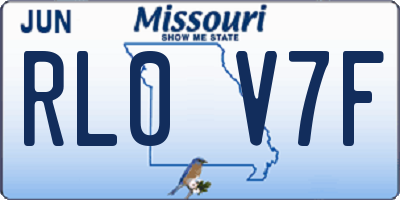 MO license plate RL0V7F