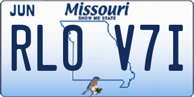 MO license plate RL0V7I