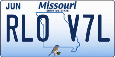 MO license plate RL0V7L