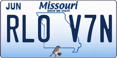 MO license plate RL0V7N