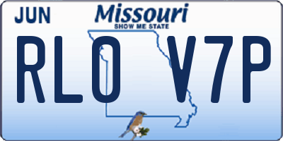 MO license plate RL0V7P
