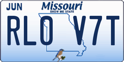 MO license plate RL0V7T