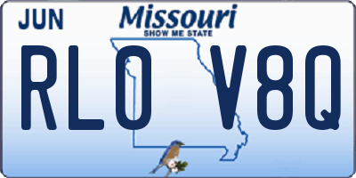 MO license plate RL0V8Q