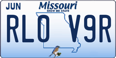 MO license plate RL0V9R
