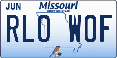 MO license plate RL0W0F