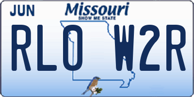 MO license plate RL0W2R
