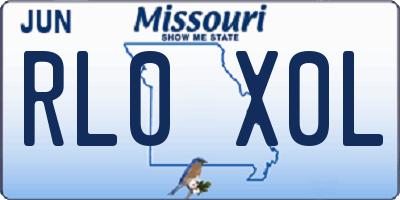 MO license plate RL0X0L
