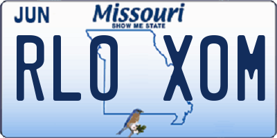 MO license plate RL0X0M