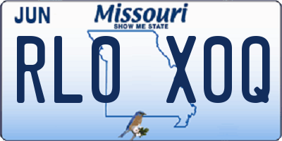 MO license plate RL0X0Q