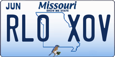 MO license plate RL0X0V