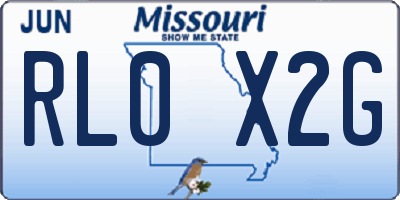 MO license plate RL0X2G