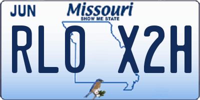 MO license plate RL0X2H