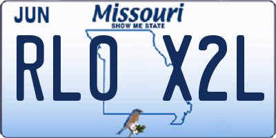 MO license plate RL0X2L