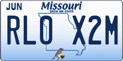 MO license plate RL0X2M