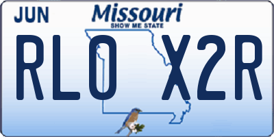 MO license plate RL0X2R