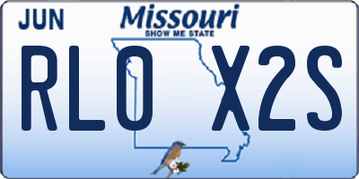 MO license plate RL0X2S