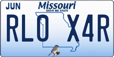 MO license plate RL0X4R