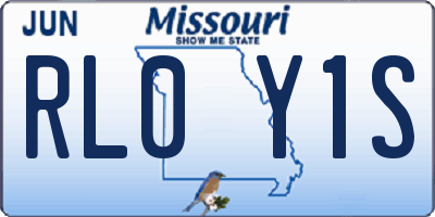 MO license plate RL0Y1S
