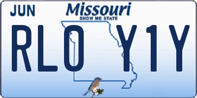 MO license plate RL0Y1Y