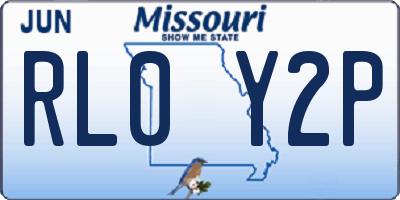 MO license plate RL0Y2P