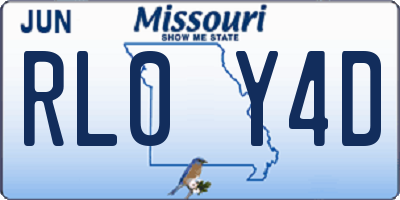 MO license plate RL0Y4D