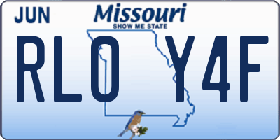 MO license plate RL0Y4F