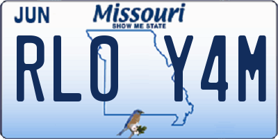 MO license plate RL0Y4M