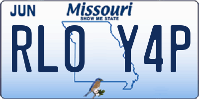 MO license plate RL0Y4P