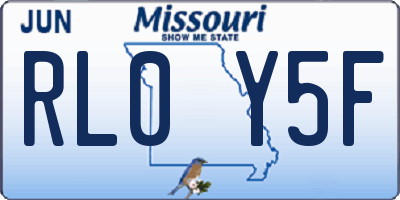 MO license plate RL0Y5F