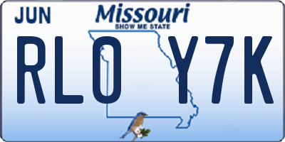 MO license plate RL0Y7K
