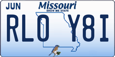 MO license plate RL0Y8I