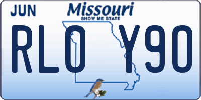 MO license plate RL0Y9O