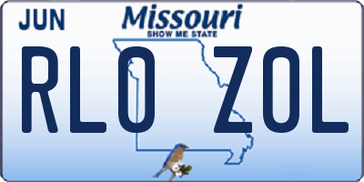 MO license plate RL0Z0L