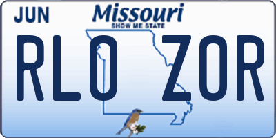 MO license plate RL0Z0R