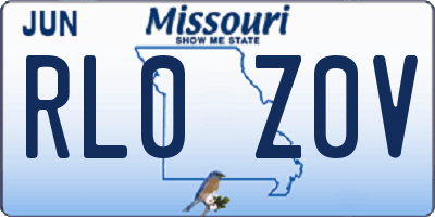 MO license plate RL0Z0V