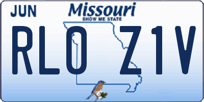 MO license plate RL0Z1V