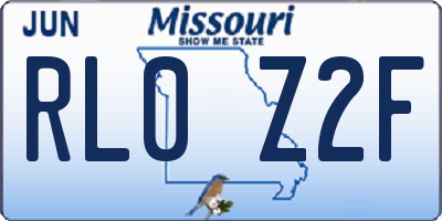 MO license plate RL0Z2F