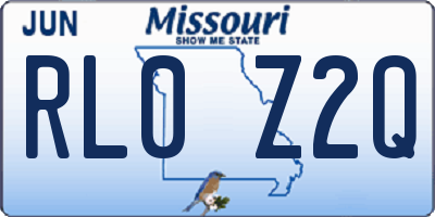 MO license plate RL0Z2Q